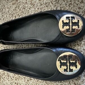 Tory Burch mini travel ballet flats - black size 8